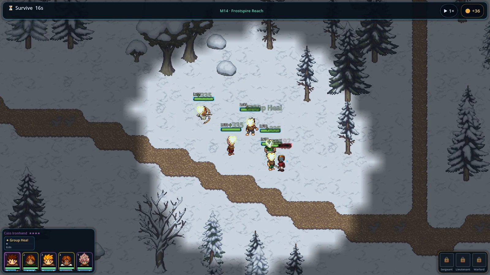 Surviving an encirclement in the snow