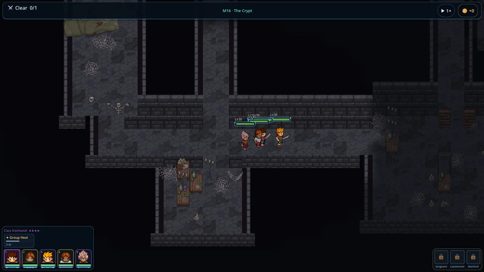 Torchlit crypt battle