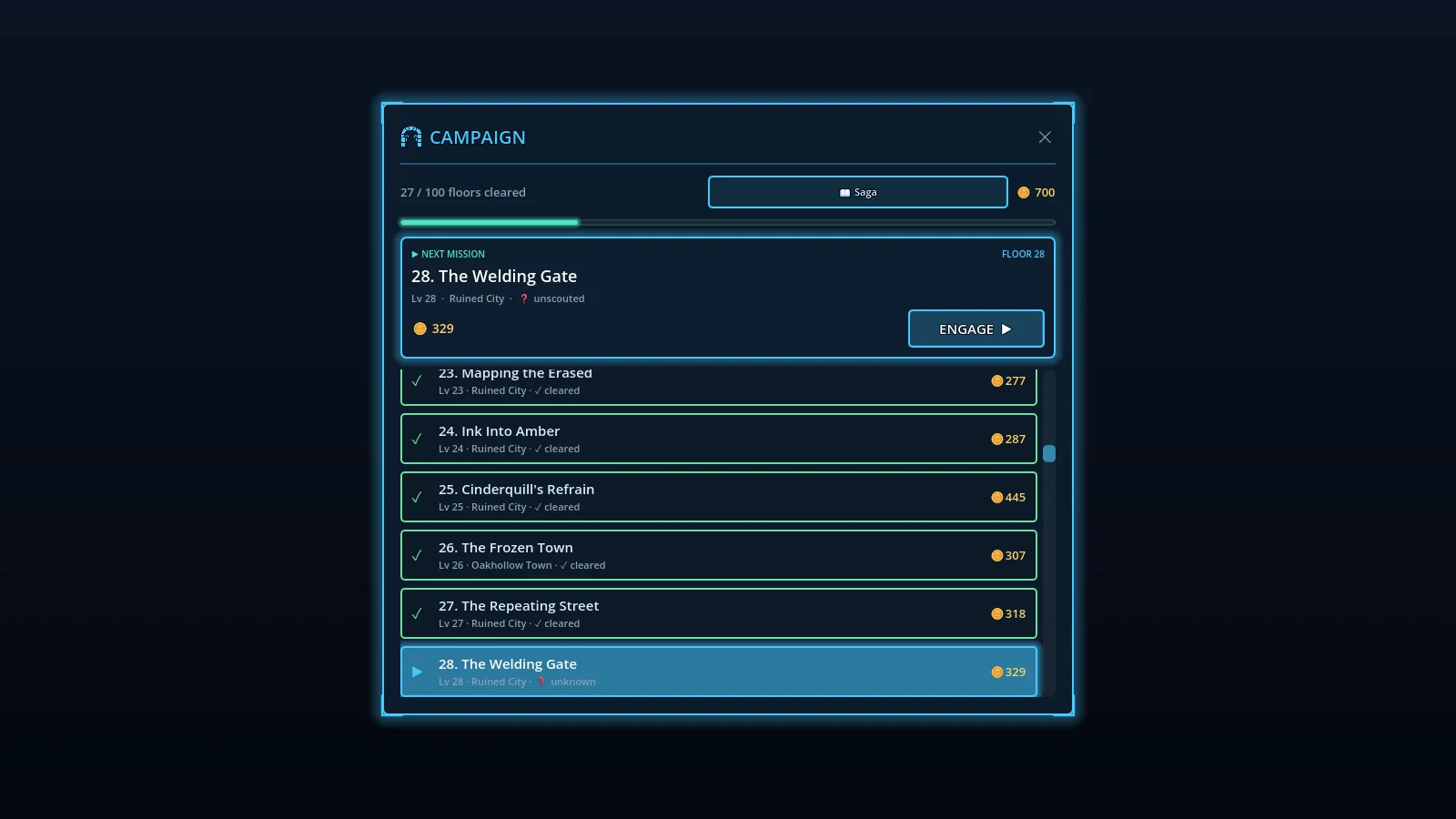Campaign floor list